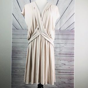 Free People Cream Colored VNeck Dress